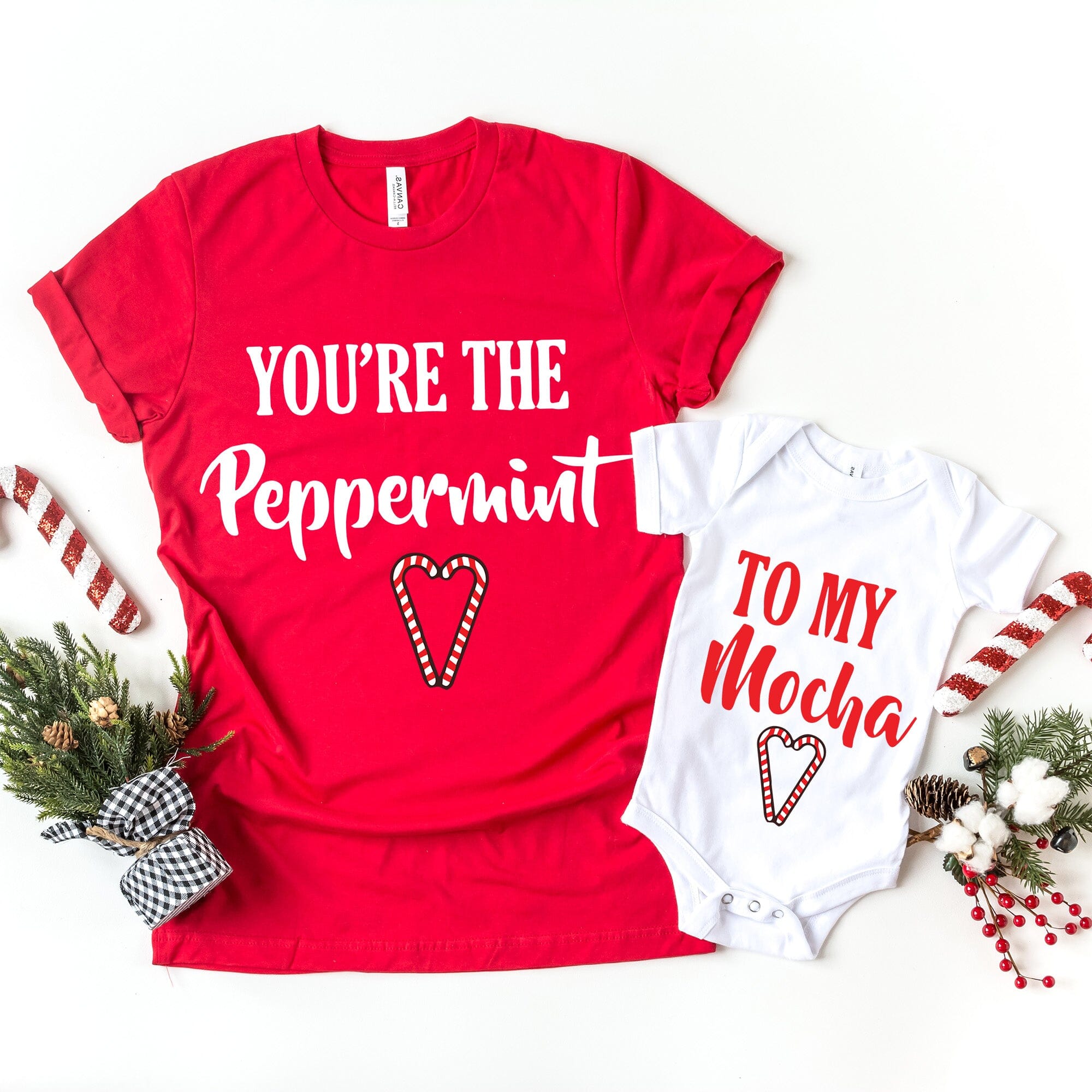 You're The Peppermint Tee in various colors, showcasing its soft fabric and flattering fit for both men and women.