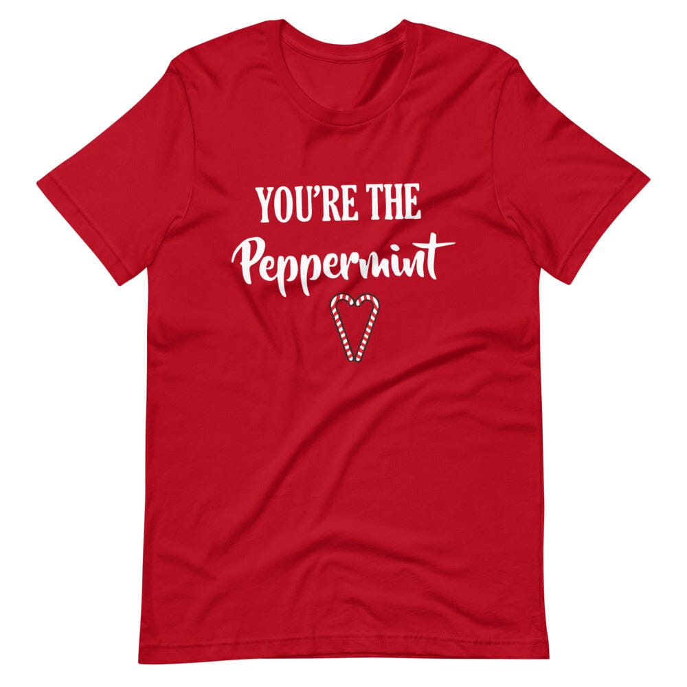 You're The Peppermint Tee in various colors, showcasing its soft fabric and flattering fit for both men and women.