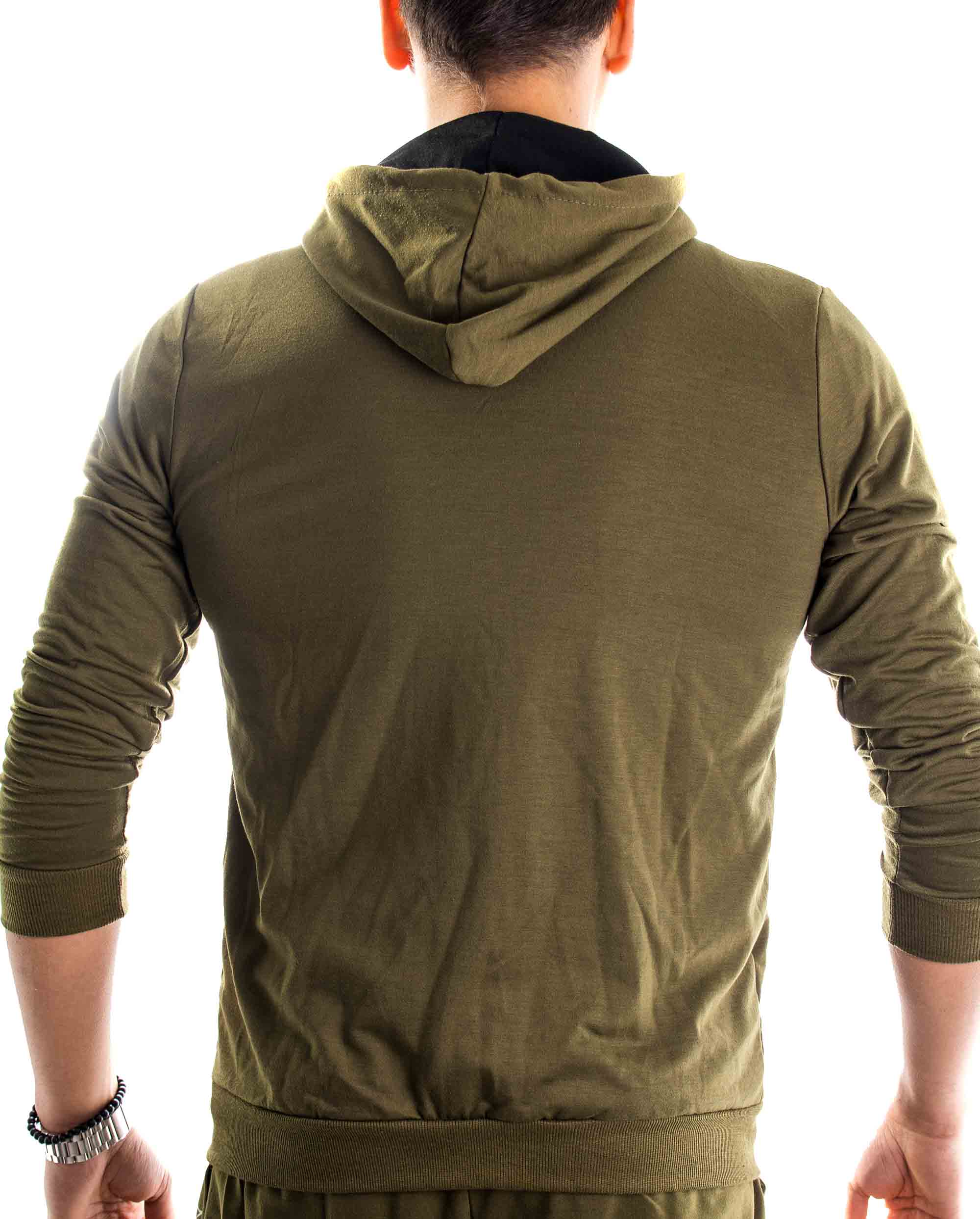 Stylischer grüner Zipper für Herren aus der DYNAMIC Kollektion, ideal für Freizeit und Sport, aus 100% Baumwolle gefertigt.