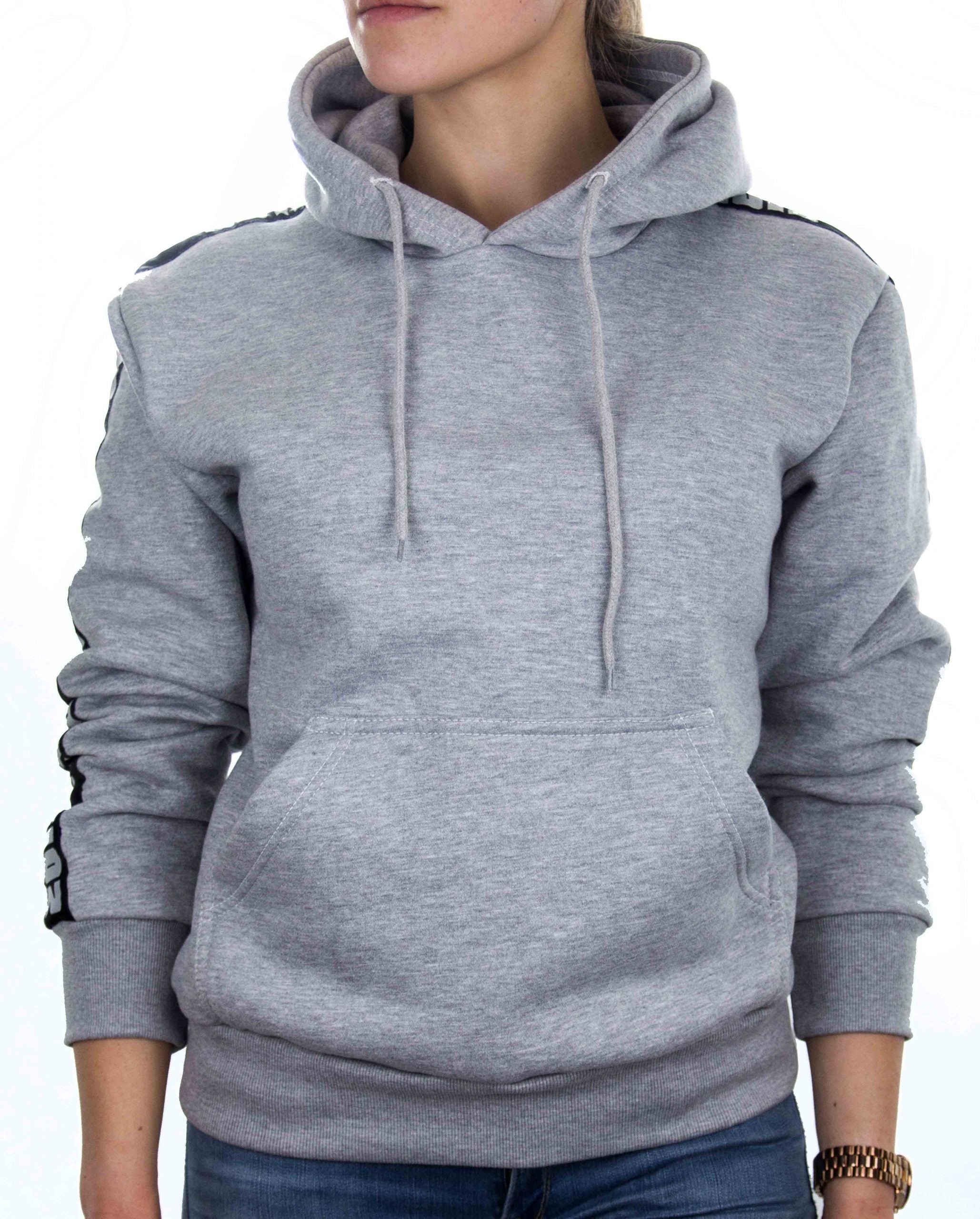 ZRED Origin Hoodie in grau für Damen, stilvoll und bequem, ideal für kältere Tage.