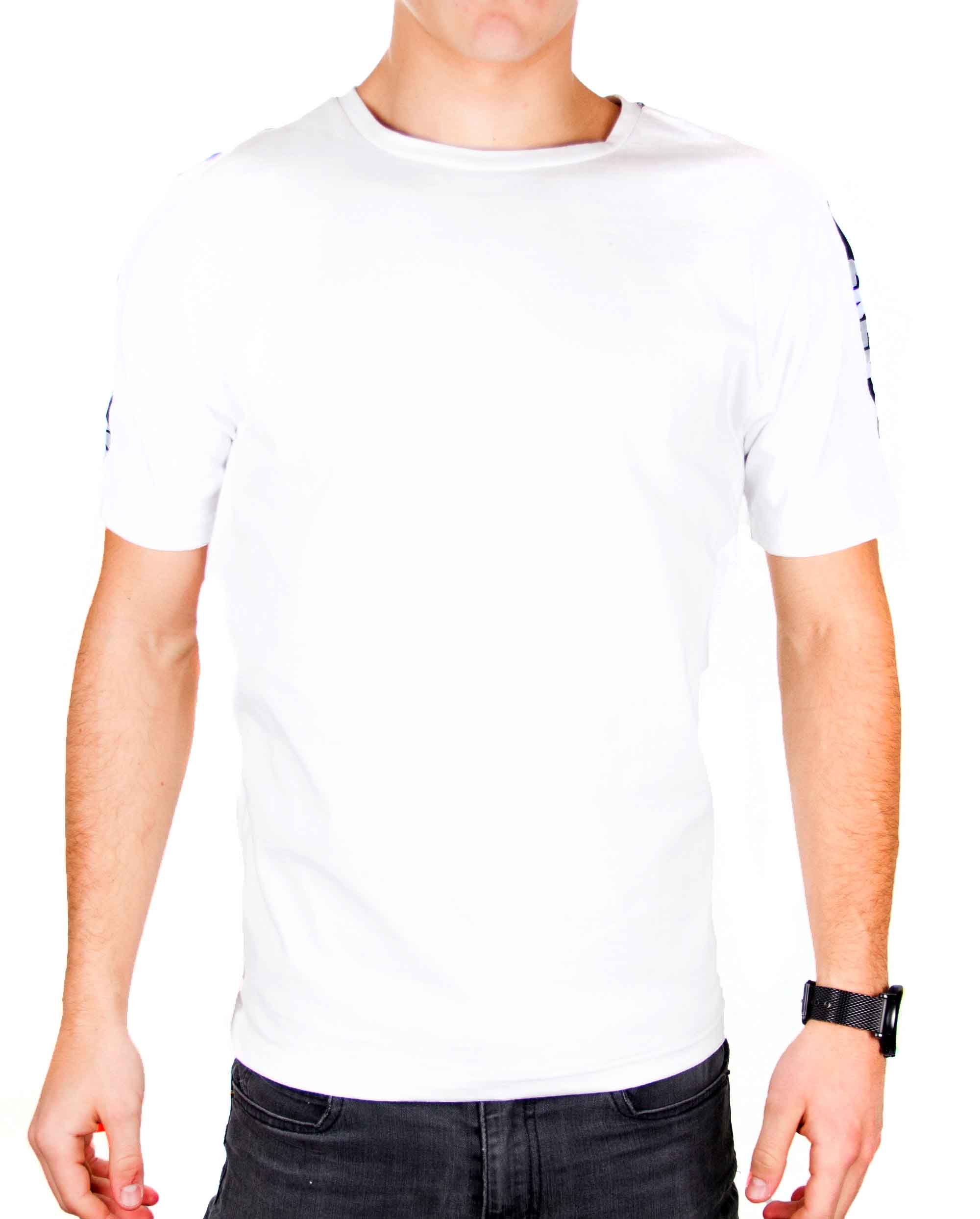 ZRED Origin Shirt in white for men, featuring a chest embroidered emblem and high-quality cotton fabric.